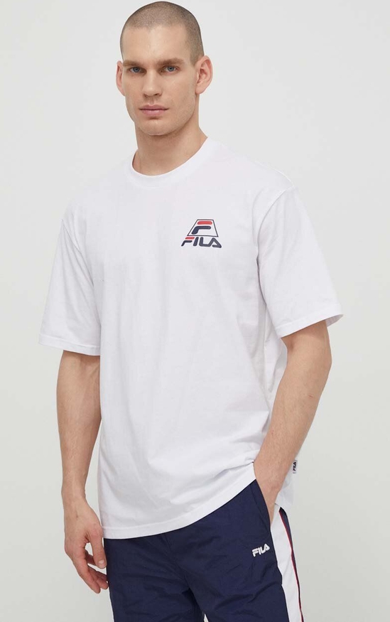 T-shirt Fila z nadrukiem z bawełny w sportowym stylu