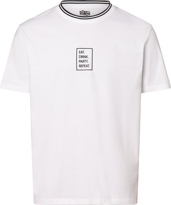 T-shirt Finshley & Harding z bawełny z krótkim rękawem