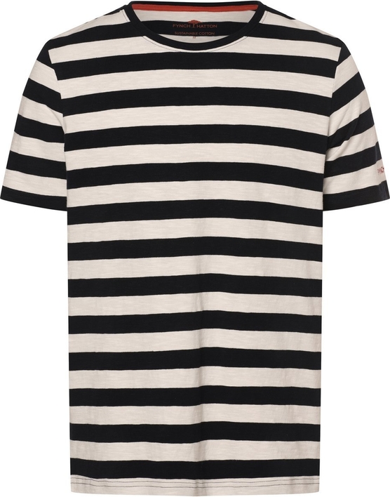 T-shirt Fynch Hatton w stylu klasycznym z krótkim rękawem z bawełny