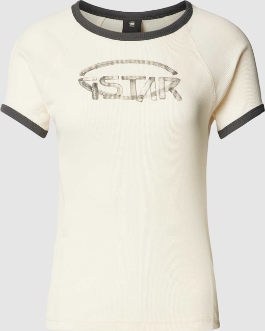T-shirt G-Star Raw z bawełny w młodzieżowym stylu z okrągłym dekoltem