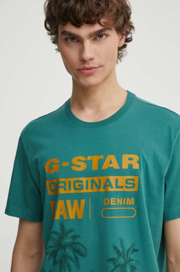 T-shirt G-Star Raw z bawełny z krótkim rękawem w młodzieżowym stylu