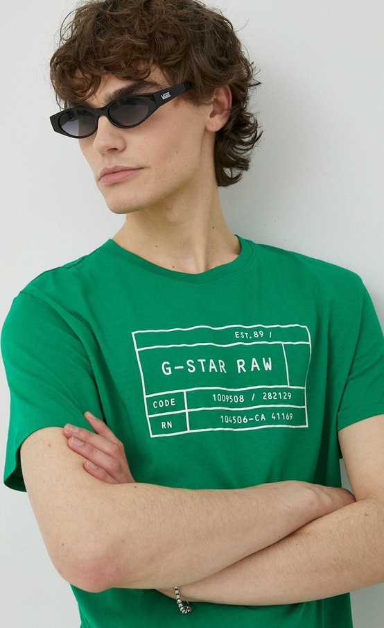 T-shirt G-Star Raw z bawełny z nadrukiem