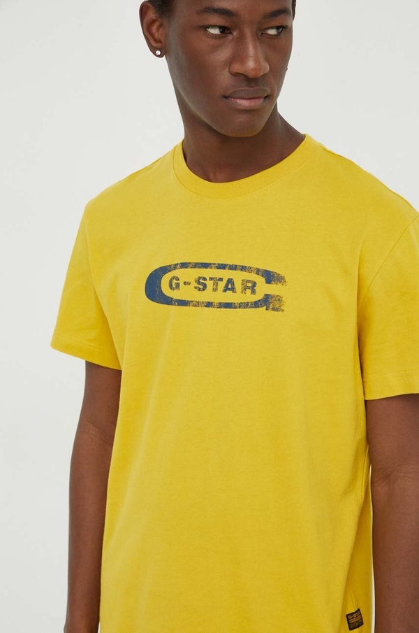 T-shirt G-Star Raw z bawełny z nadrukiem z krótkim rękawem
