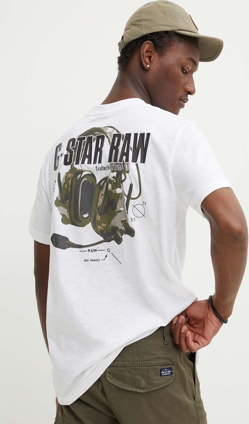 T-shirt G-Star Raw z krótkim rękawem z bawełny z nadrukiem