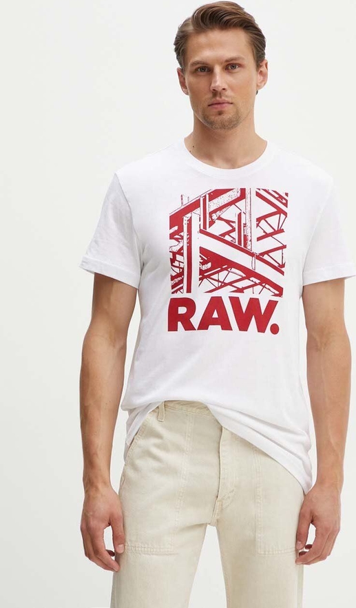 T-shirt G-Star Raw z nadrukiem z bawełny