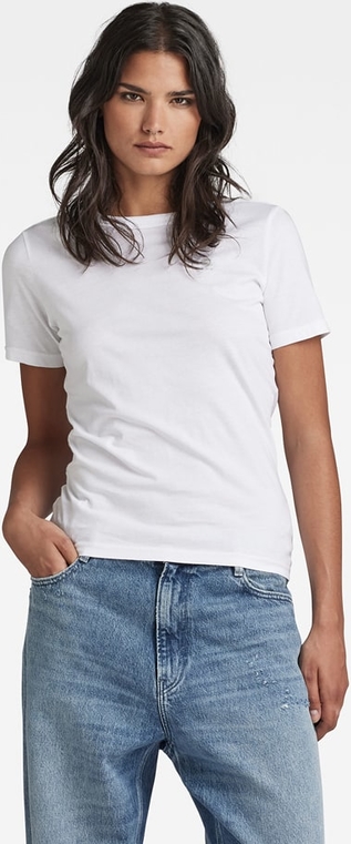 T-shirt G-star z bawełny z okrągłym dekoltem z krótkim rękawem