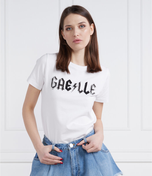 T-shirt Gaëlle Paris z okrągłym dekoltem z krótkim rękawem