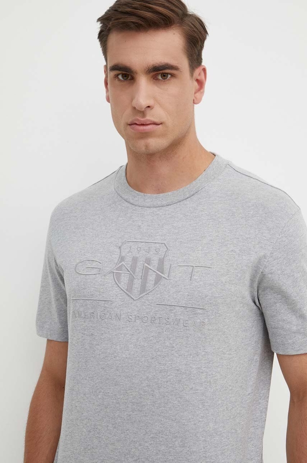 T-shirt Gant z krótkim rękawem z bawełny w młodzieżowym stylu
