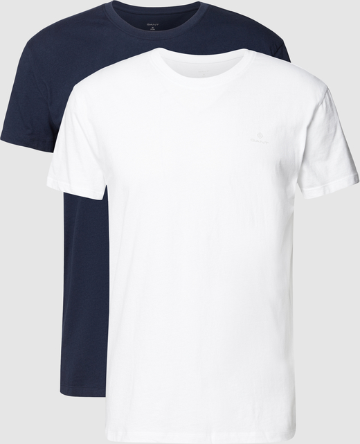 T-shirt Gant z nadrukiem z bawełny z krótkim rękawem