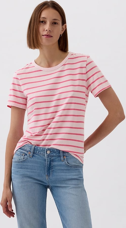 T-shirt Gap z okrągłym dekoltem w stylu casual z krótkim rękawem