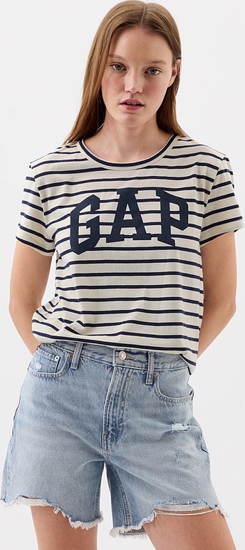 T-shirt Gap z okrągłym dekoltem z bawełny z krótkim rękawem