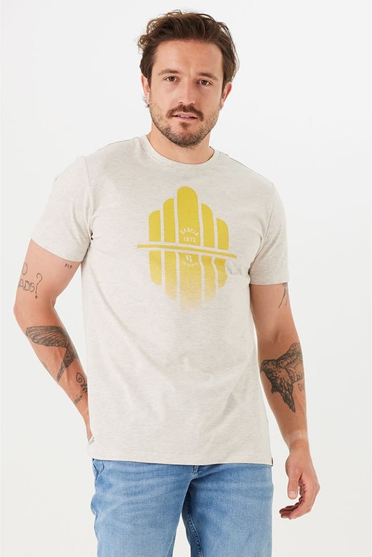 T-shirt Garcia z bawełny w młodzieżowym stylu z krótkim rękawem