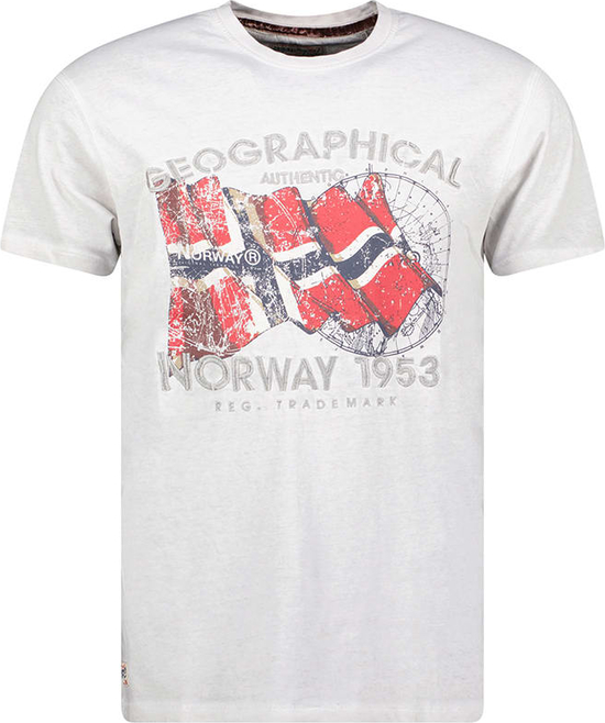 T-shirt Geographical Norway w młodzieżowym stylu z krótkim rękawem