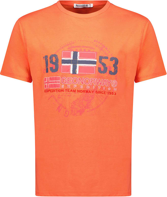 T-shirt Geographical Norway w sportowym stylu z bawełny