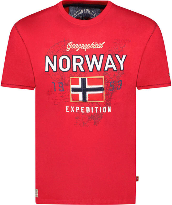 T-shirt Geographical Norway w sportowym stylu z krótkim rękawem