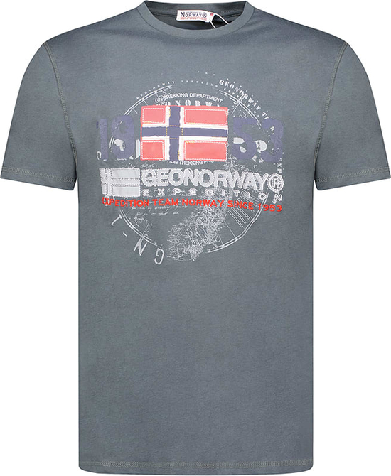 T-shirt Geographical Norway z bawełny w młodzieżowym stylu