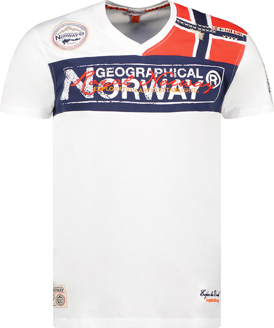 T-shirt Geographical Norway z bawełny z krótkim rękawem