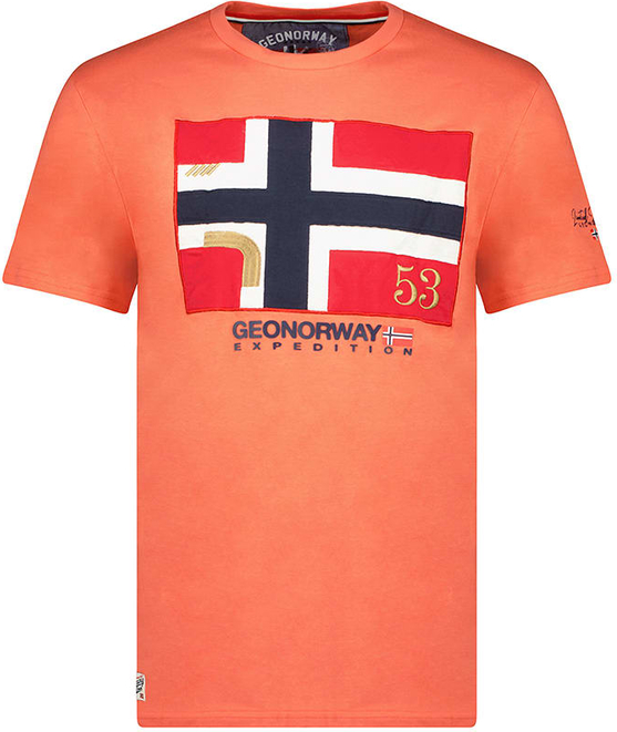 T-shirt Geographical Norway z krótkim rękawem w sportowym stylu