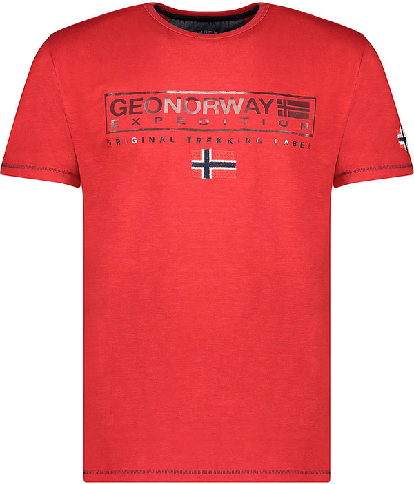 T-shirt Geographical Norway z krótkim rękawem z bawełny