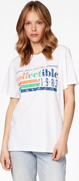 T-shirt Gina Tricot z krótkim rękawem z okrągłym dekoltem