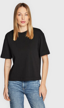 T-shirt Gina Tricot z okrągłym dekoltem z krótkim rękawem w stylu casual