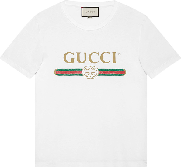 T-shirt Gucci w stylu retro z krótkim rękawem z bawełny