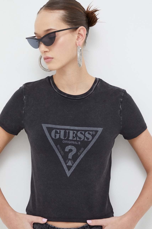 T-shirt Guess Originals z krótkim rękawem z bawełny w młodzieżowym stylu