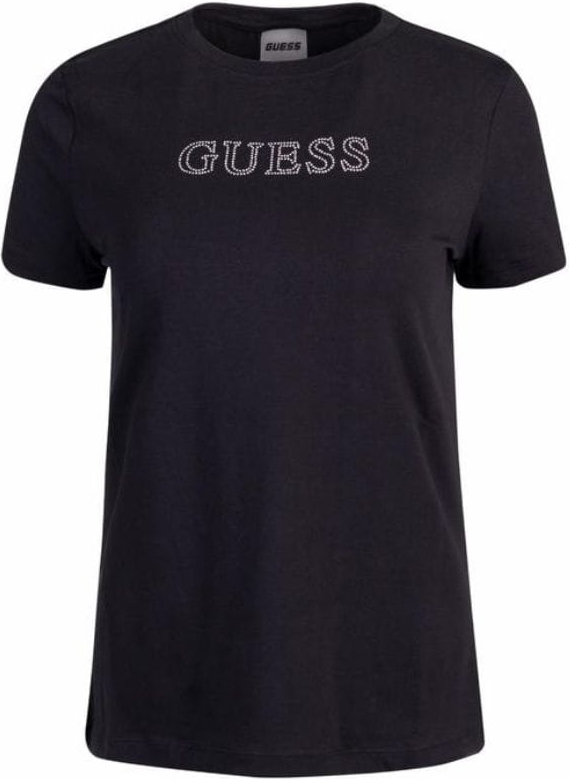 T-shirt Guess w młodzieżowym stylu z bawełny z krótkim rękawem