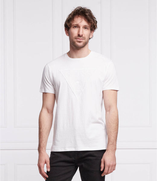 T-shirt Guess w stylu casual z bawełny z krótkim rękawem
