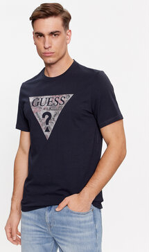 T-shirt Guess z krótkim rękawem w młodzieżowym stylu