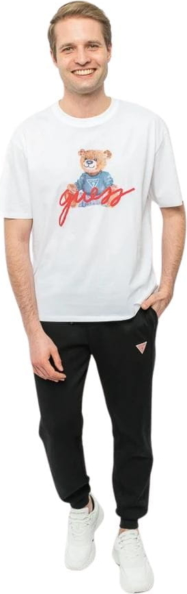 T-shirt Guess z krótkim rękawem z bawełny z nadrukiem