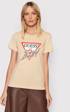 T-shirt Guess z krótkim rękawem z okrągłym dekoltem