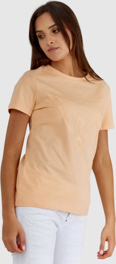 T-shirt Guess z okrągłym dekoltem w stylu casual z krótkim rękawem