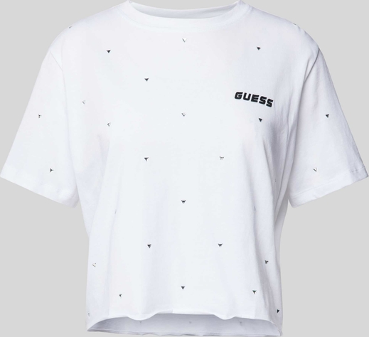 T-shirt Guess z okrągłym dekoltem z bawełny w stylu casual