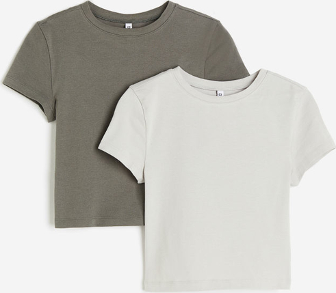 T-shirt H & M z dżerseju w stylu casual z krótkim rękawem