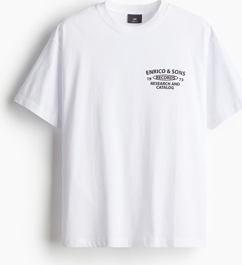 T-shirt H & M z krótkim rękawem z dżerseju z okrągłym dekoltem