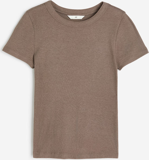 T-shirt H & M z krótkim rękawem z okrągłym dekoltem