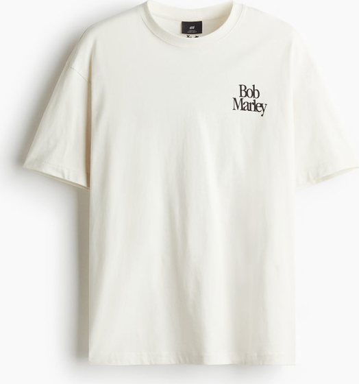 T-shirt H & M z okrągłym dekoltem z dżerseju