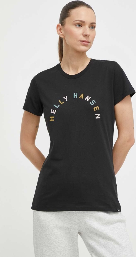 T-shirt Helly Hansen w młodzieżowym stylu z krótkim rękawem z bawełny