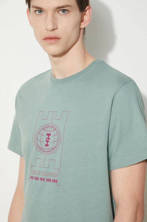 T-shirt Helly Hansen w młodzieżowym stylu z krótkim rękawem z nadrukiem