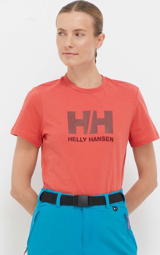 T-shirt Helly Hansen z bawełny w młodzieżowym stylu z okrągłym dekoltem
