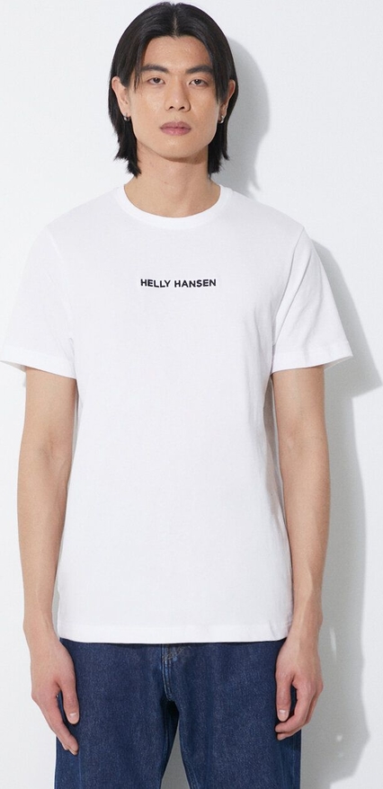 T-shirt Helly Hansen z bawełny z krótkim rękawem