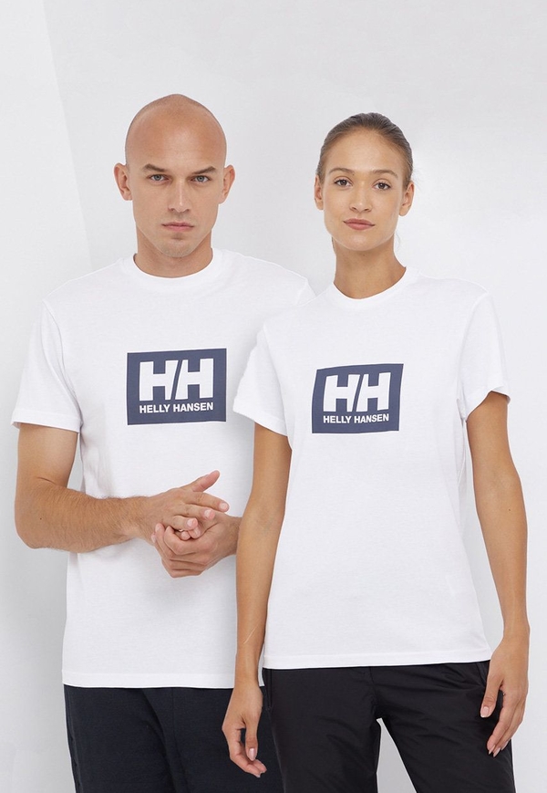 T-shirt Helly Hansen z bawełny z nadrukiem