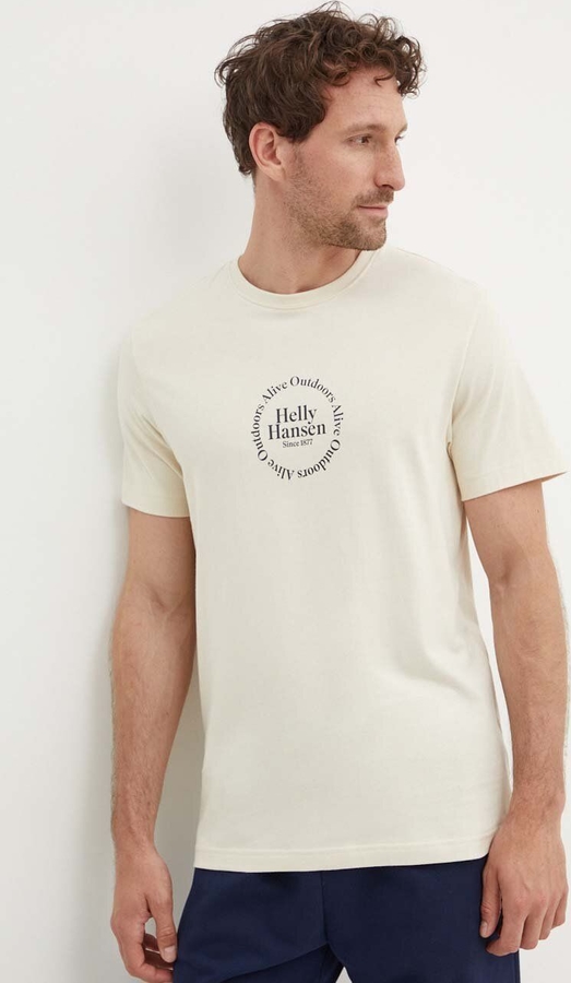 T-shirt Helly Hansen z krótkim rękawem w młodzieżowym stylu z bawełny