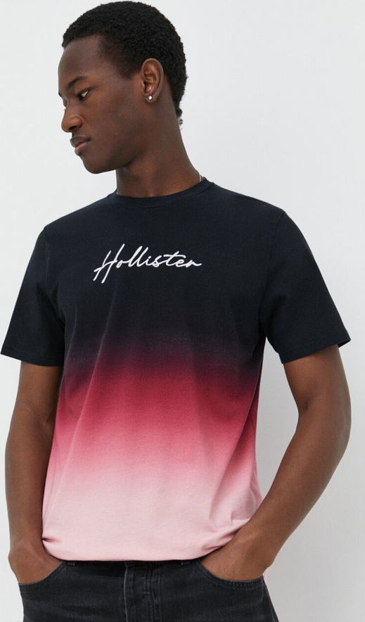 T-shirt Hollister Co. z bawełny z krótkim rękawem w młodzieżowym stylu