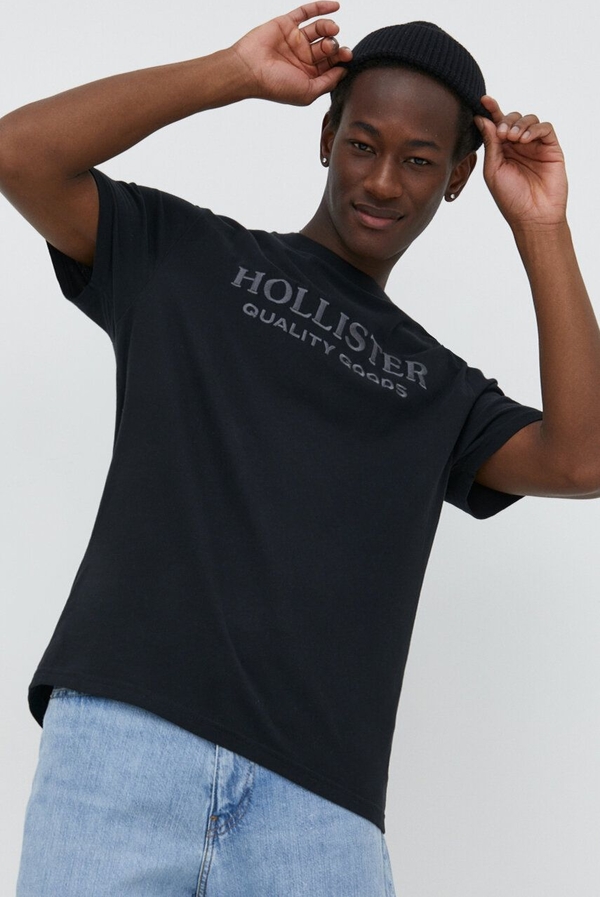 T-shirt Hollister Co. z krótkim rękawem z bawełny