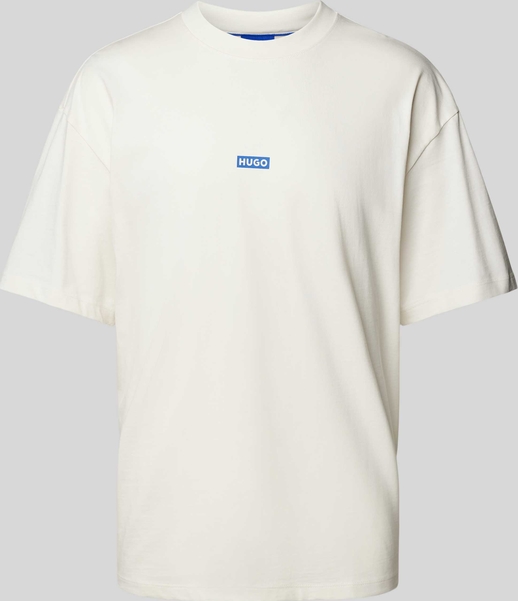 T-shirt Hugo Blue w młodzieżowym stylu z nadrukiem z krótkim rękawem
