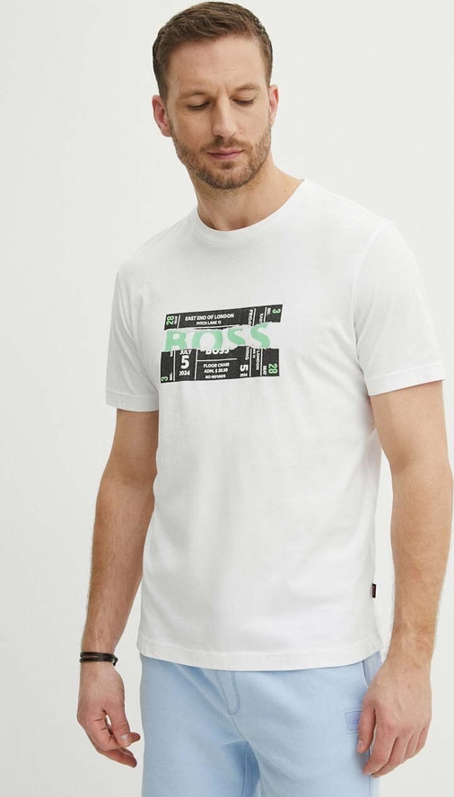 T-shirt Hugo Boss w młodzieżowym stylu z bawełny