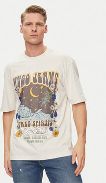 T-shirt Hugo Boss w młodzieżowym stylu z krótkim rękawem z nadrukiem