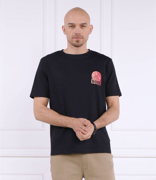 T-shirt Hugo Boss w stylu casual z krótkim rękawem